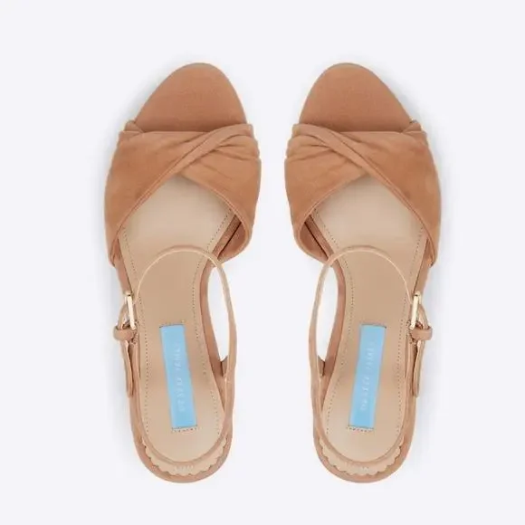 Draper James NWT Platform Suede Sandals in a Tan color, few smudges, no Box. - Picture 5 of 16